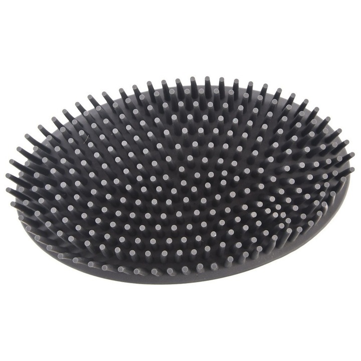 Perie de silicon multifunctionala, Artemis, 12x7cm, gri