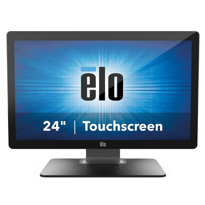 Monitor IPS LED Elo 23.8" 2402L, Full HD 1920 x 1080, VGA, HDMI, Érintőképernyő, Hangszórók, Pivot Fekete