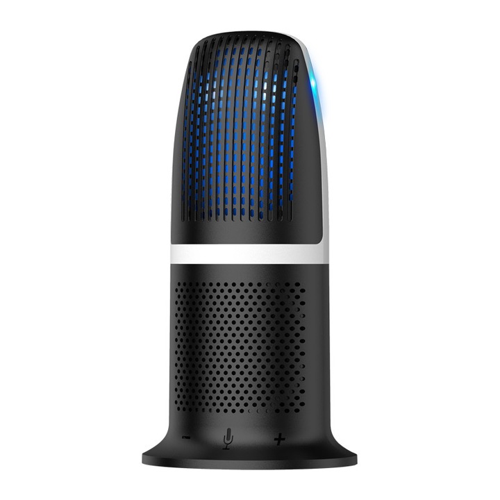 Професионален микрофон, USB, HD качество на звука, интелигентно намаляване на шума, вградена звукова карта, подходящ за пеене, игри, стрийминг на живо, запис, plug and play, бял