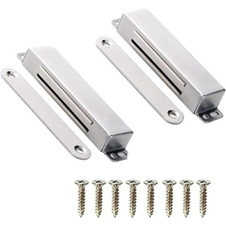 Set 2 Accesorii Usi Magnetice, 20lbs, Otel Inoxidabil, Negru