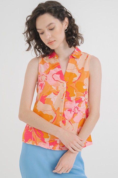 Only, Camasa fara maneci Elite, Portocaliu/Roz