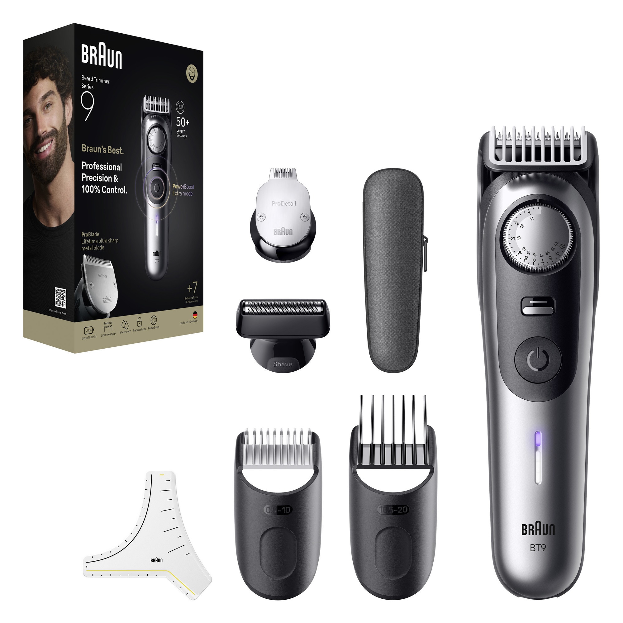 Aparat de tuns barba Braun Seria 9 BT9520, Lama ProBlade