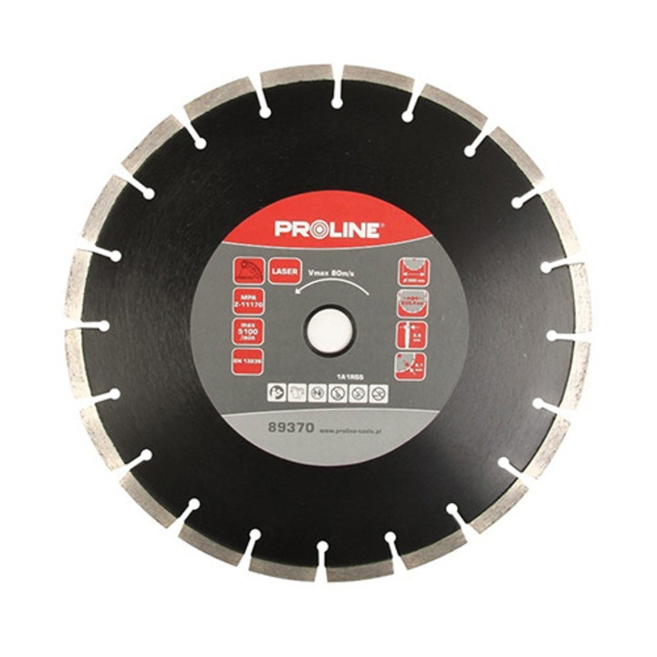 Lézeres szegmentált gyémánttárcsa betonhoz 350 mm / 25,4 mm