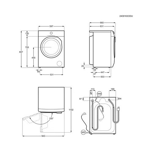 Masina de spalat rufe AEG LR8FL160EX (incarcare frontala, autoportanta, 10 kg, A, 1600 rpm)