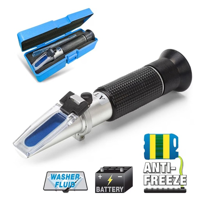 Тестер за замръзване на антифриз, ZOUN, За автомобилни течности, акумулаторна киселина и течност за чистачки, антифриз, висока яснота, лесен за използване, регулируем, неплъзгаща се дръжка