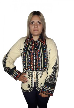 Sacou Gorjenesc ,Motocris Artizanat , M , Crem Sacou Gorjenesc ,Motocris Artizanat , M , Crem