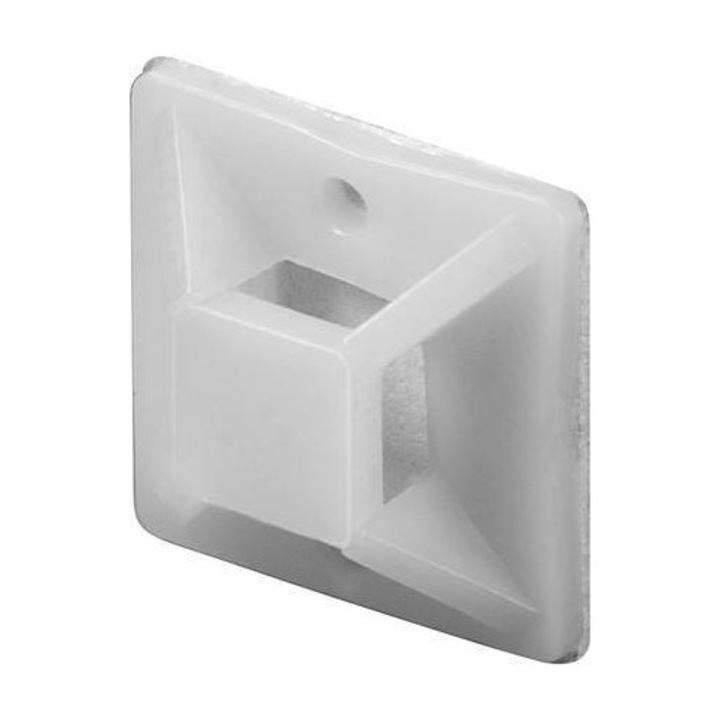 fixPoint Öntapadós kábelkötegelő tartók, 19x19mm, 100 db