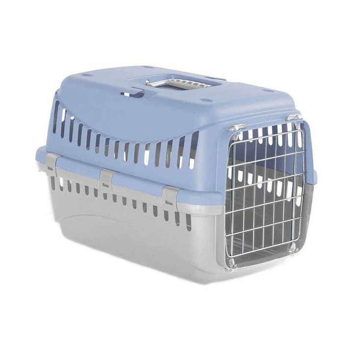 Cusca transport animale MPB GIPSY S, 46x31x32 cm, usa metal, bleu