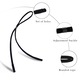 Snur ochelari TREXORA, set 2 buc, elastic, negru, 62cm
