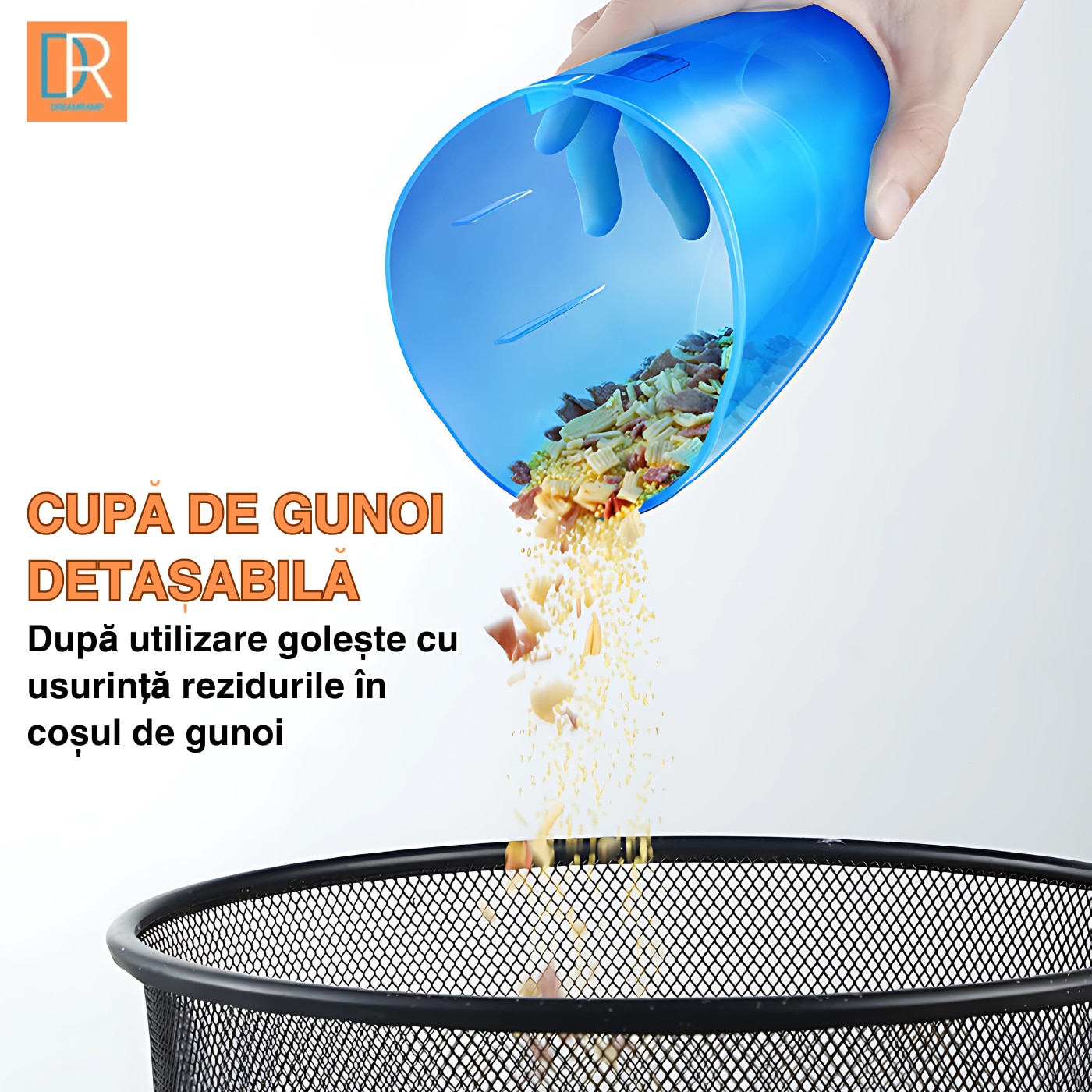 Aspirator Vertical DreamRamp® cu Fir 650W, 17kPa, Filtru HEPA Lavabil, Sistem Ciclonic, Zgomot Redus, Greutate Mica, Ideal pentru Podele, Covoare si ColturI, Alb