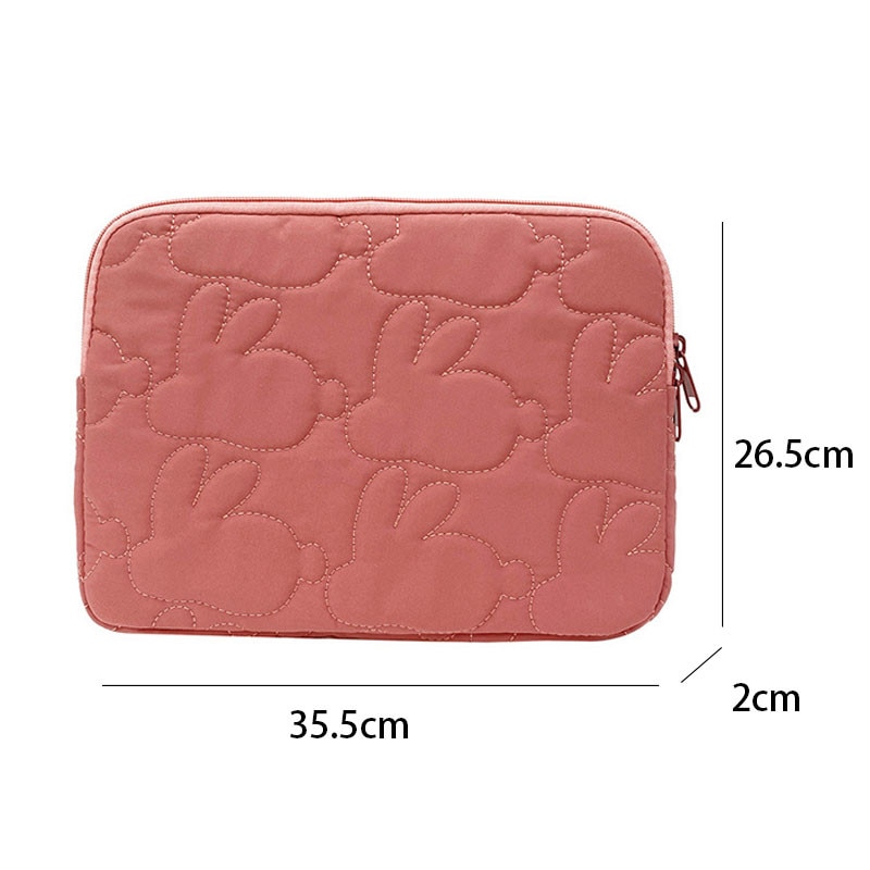 Geanta interioara laptop nylon 35.5x26.5x2cm rosu broderie iepure
