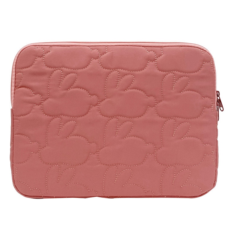Geanta interioara laptop nylon 35.5x26.5x2cm rosu broderie iepure