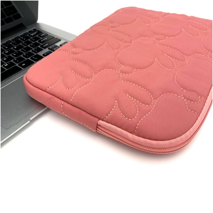Geanta interioara laptop nylon 35.5x26.5x2cm rosu broderie iepure