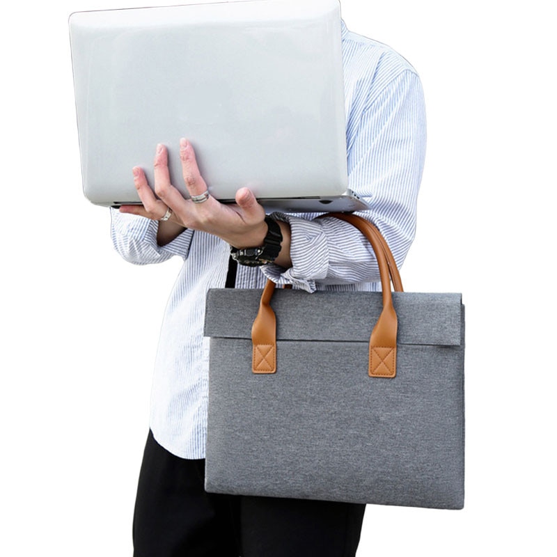 Geanta laptop barbati, gri, 34x26x4cm, capacitate pentru laptopuri de 11.6-13.3 inch, material Oxford