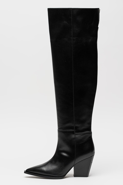 AllSaints, Cizme lungi de piele Reina, Negru