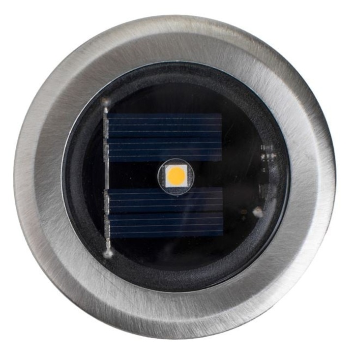 3 db kerek napelemes lámpa szett pázsithoz – Ø7x6.5 cm – Hangulatos világítás kertbe és teraszra