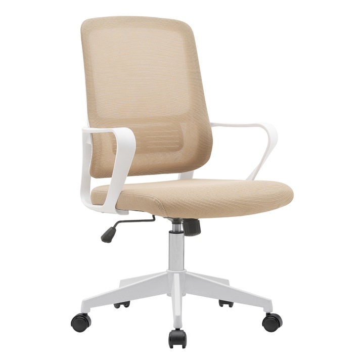 Офис стол Salomo бежово бял 63x61x99-109 см