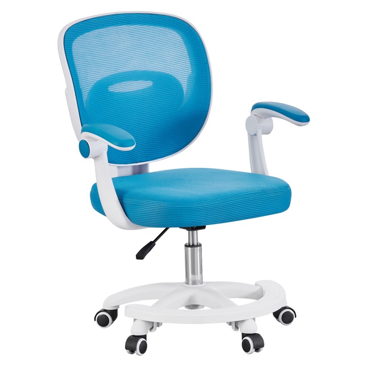Trixi kék-fehér forgó irodai szék 59x50x81-91 cm