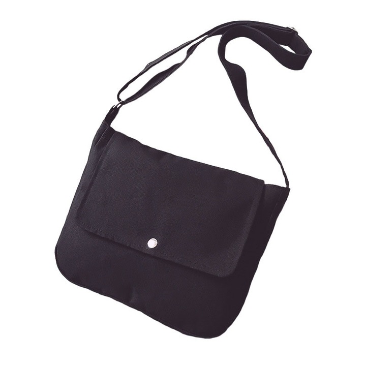 Geanta de umar din panza neagra, capacitate mare, 30x25x5cm