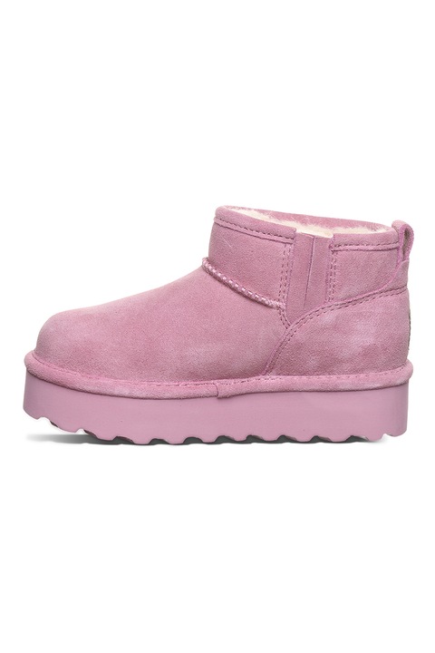 BEARPAW, Retro bebújós nyersbőr csizma, Halványlila, 35 EU