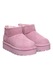 BEARPAW, Retro bebújós nyersbőr csizma, Halványlila, 35 EU