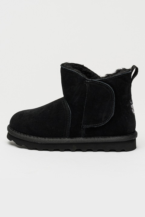 BEARPAW, Велурени боти Ruthie с подплата от вълна, Избеляло черно