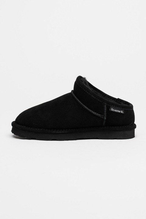 BEARPAW, Ghete slip-on din piele intoarsa, Negru