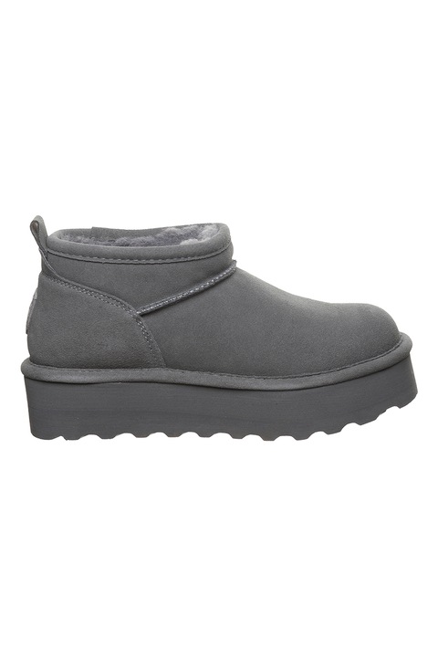BEARPAW, Retro bebújós nyersbőr csizma, Szürke