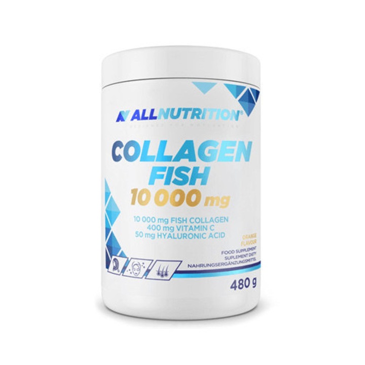 Colagen de peste pudra ALLNUTRITION Collagen Fish 10 000 mg, 480g, portocaliu