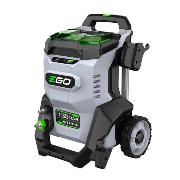 Aparat de spalat cu presiune EGO Power+ HPW2000E-K2757, max 135 bar, 390 l/h, cu 2 acumulatori 56V/7.5Ah, incarcator