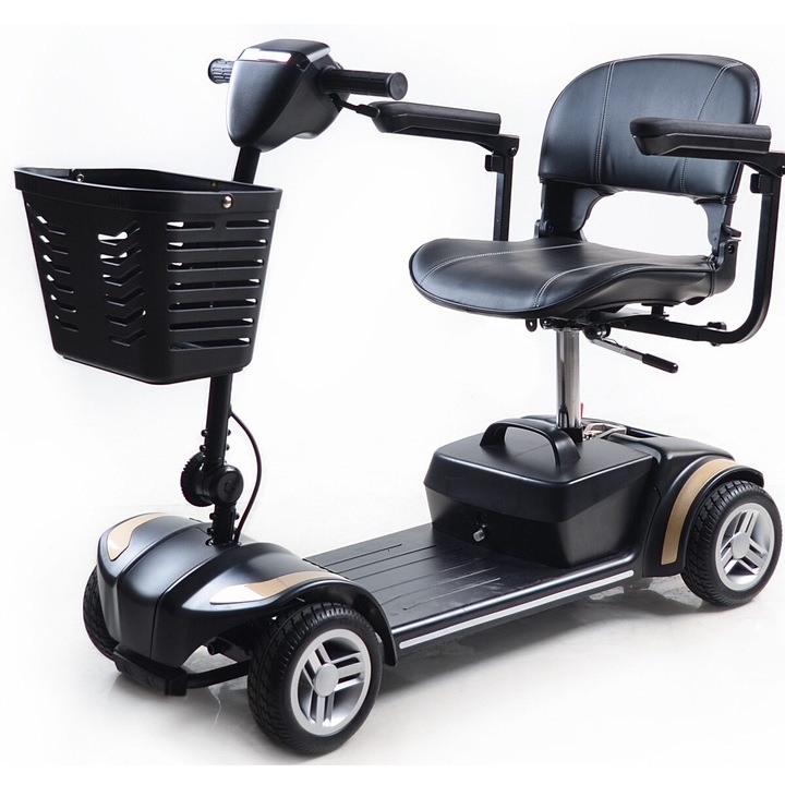 Scuter electric pliabil, manere rabatabile, 8km/h, 15km, negru, max. 136kg Apollo