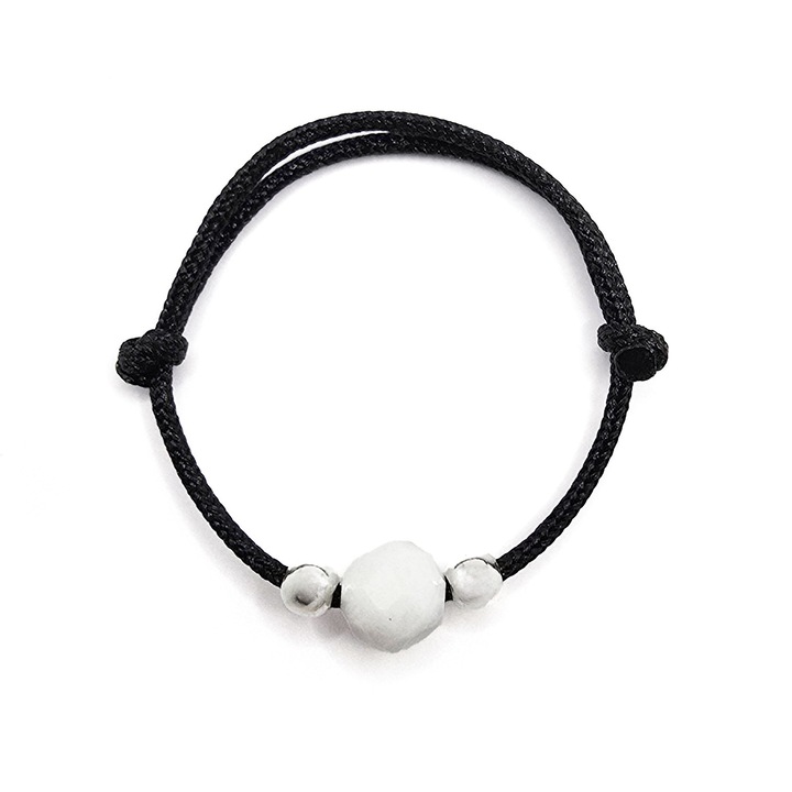 Inel handmade, ajustabil, din argint 925, Lexy's Boutique, pietre sempretioase piatra lunii, alb