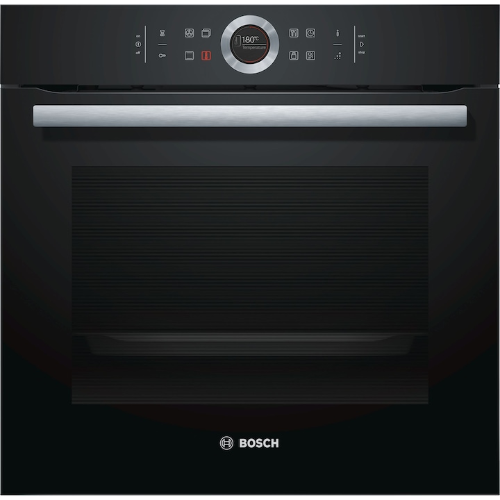 Bosch HBG655NB1, Beépíthető sütő, Elektromos, Többfunkciós, 13 funkciós, Grill, Öntisztító EcoClean Direct, A+ osztály, 71 l, Fekete