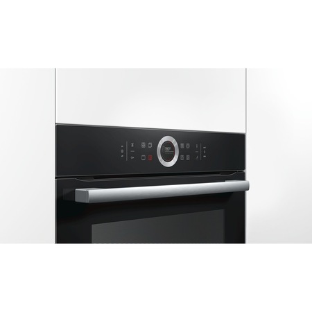 Cuptor incorporabil Bosch HBG655NB1, Electric, 71 l, Multifunctional, 13 functii , Grill, Autocuratare EcoClean Direct, Clasa A+, Negru