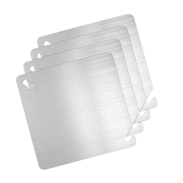 Capace pentru cutii de jonctiune YANYXR BCS3208890, metal periat, patrat 10,2 cm (4 in), set 4 buc.