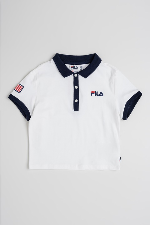 Original Marines, Galléros póló hímzett logóval, Fehér/Sötétkék