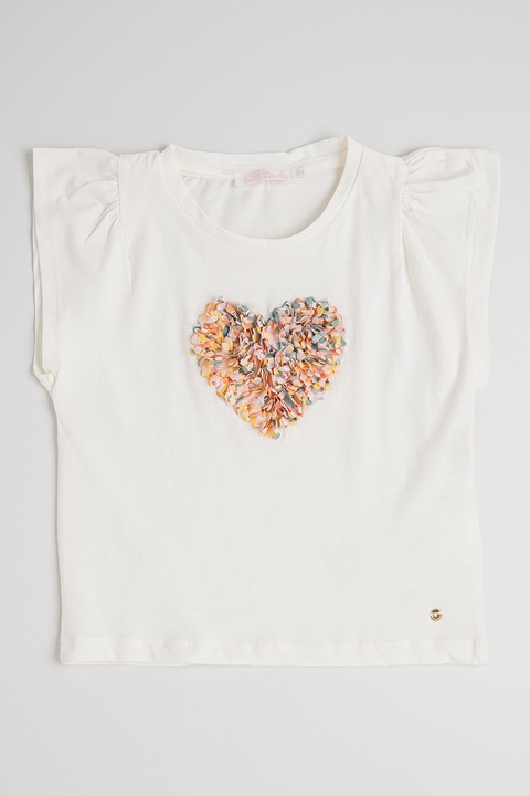 Original Marines, Pamutpóló rátéttel, Halvány narancssárga/Törtfehér/Rózsaszín