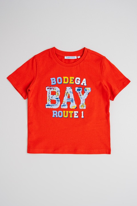 Original Marines, Kerek nyakú feliratos póló, Piros/Fehér/Kék