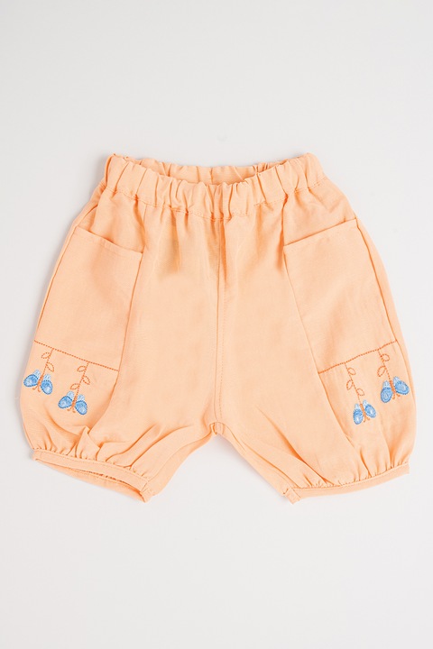 Original Marines, Pantaloni din amestec de in cu buzunare laterale, Portocaliu pal