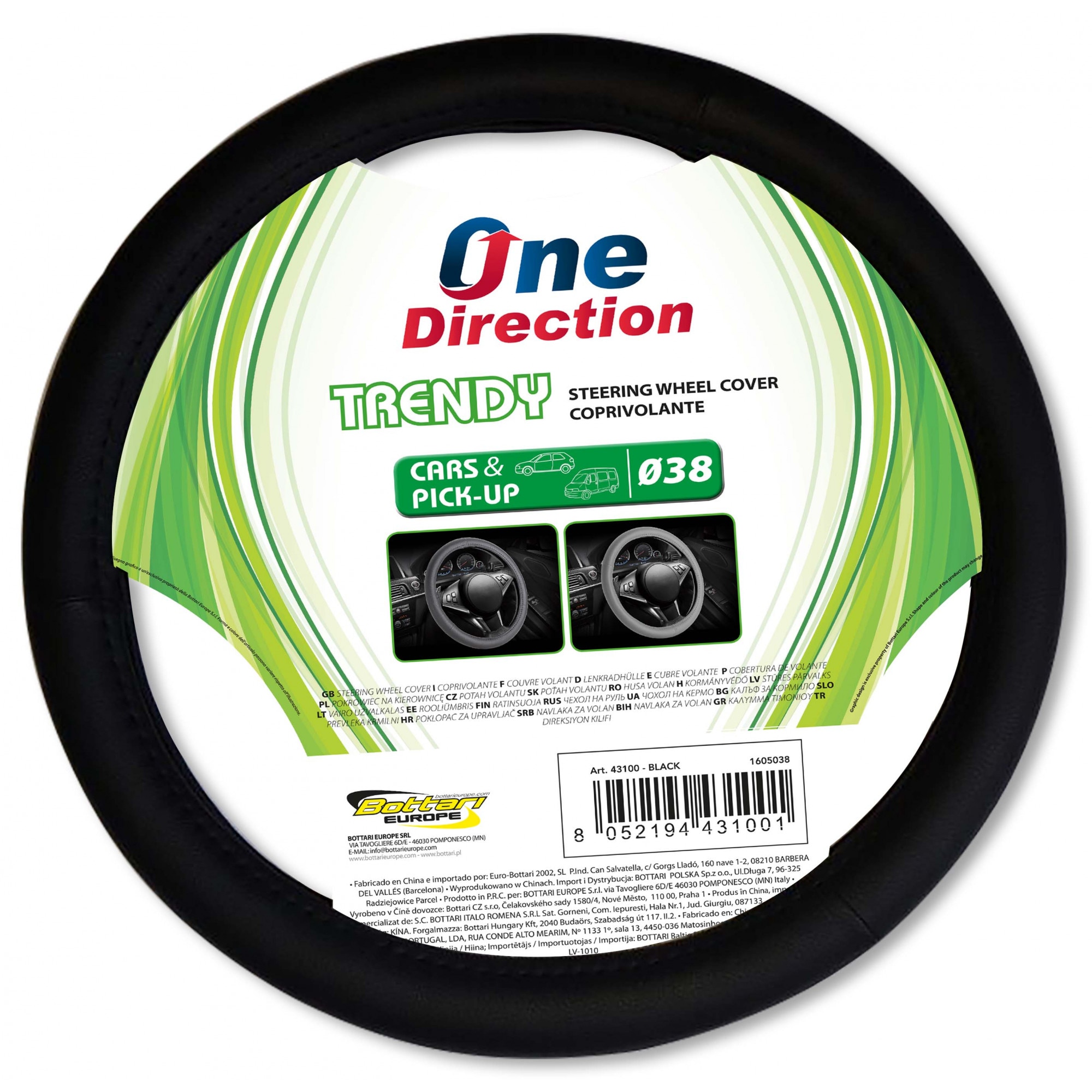 Husa volan Trendy negru