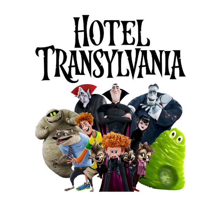 Sticker Hotel Transylvania Hotel Pentru Monstri Cu Dracula In Rol Principal, Autoadeziv, Cri-Flo, Marime 10 Cm
