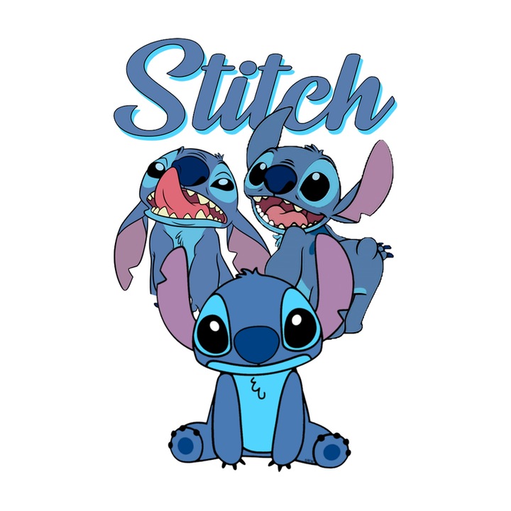 Sticker Stitch Extraterestrul Albastru Adorabil Si Aventurile Sale Pe Pamant, Autoadeziv, Cri-Flo, Marime 10 Cm