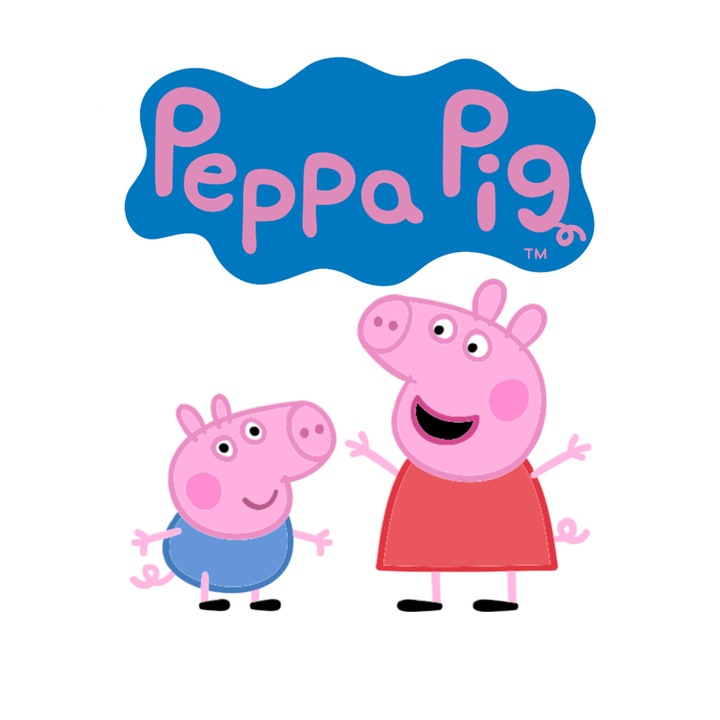 Sticker Peppa Pig Purcelusa Roz In Aventuri Zilnice Cu Familia, Autoadeziv, Cri-Flo, Marime 6 Cm