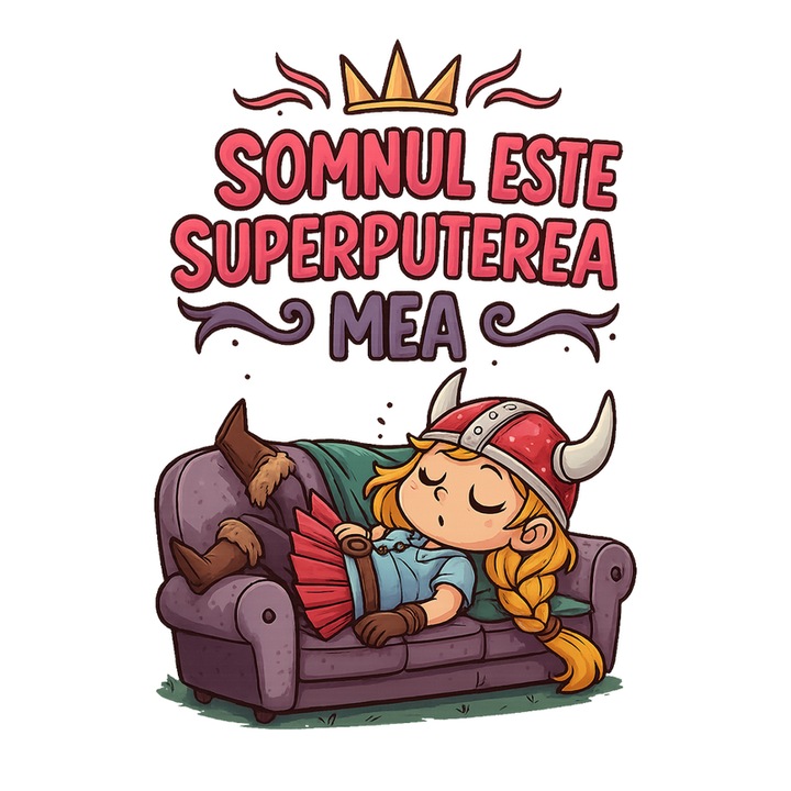 Sticker Somnul Este Superputerea Mea, Autoadeziv, Cri-Flo, Marime 10 Cm