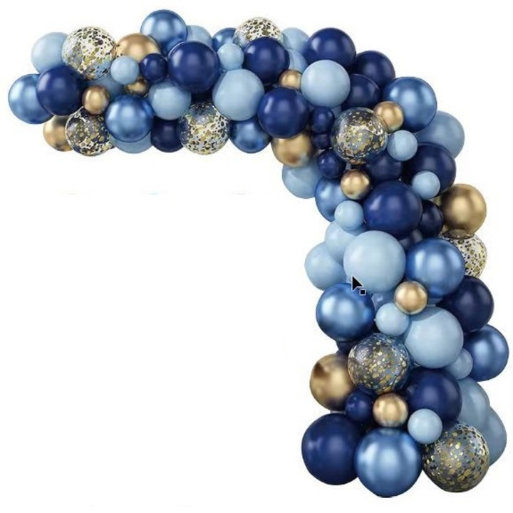 Lufi girland, Cake Land, 130 lufit tartalmazó készlet, fehér és kék árnyalatok