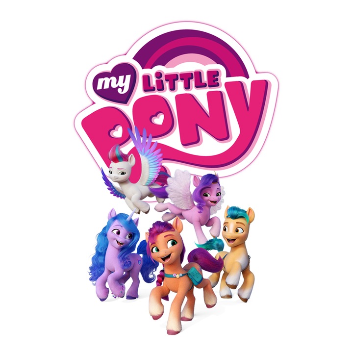 Sticker My Little Pony Ponei Magici In Prietenii Si Aventuri Colorate, Autoadeziv, Cri-Flo, Marime 10 Cm