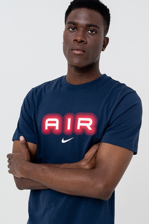 Nike, Logós pamutpóló, Piros/Indigókék