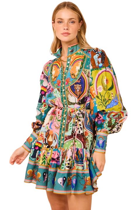 Puffos ujjú ruha, Virágos