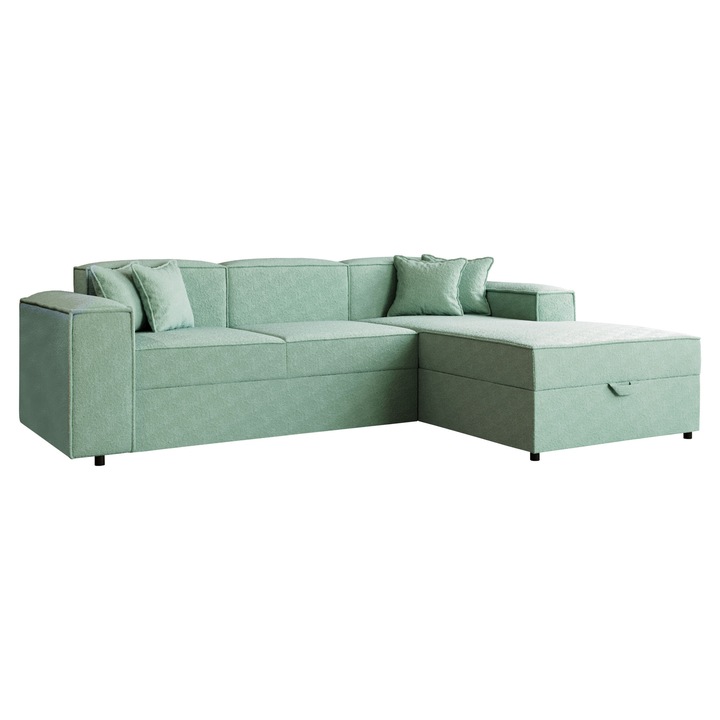 Coltar Sokoz L Boucle Dreapta, MIRJAN 24, roz deschis, 79x166x253 cm