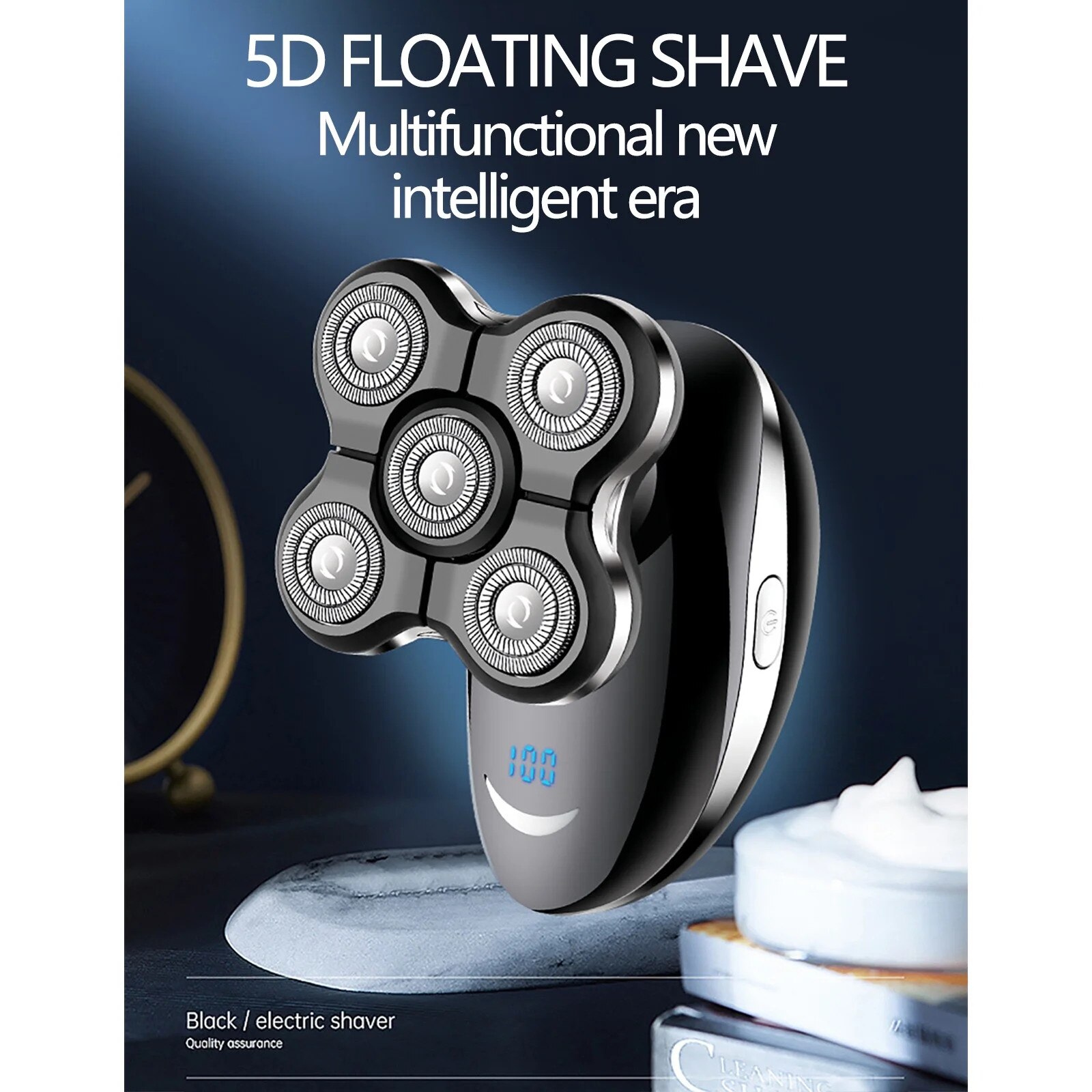Aparat de ras electric 5-in-1, cu cap detasabil, design flexibil 7D ...